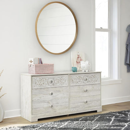 Signature Design by Ashley Paxberry Boho Dresser, Whitewash